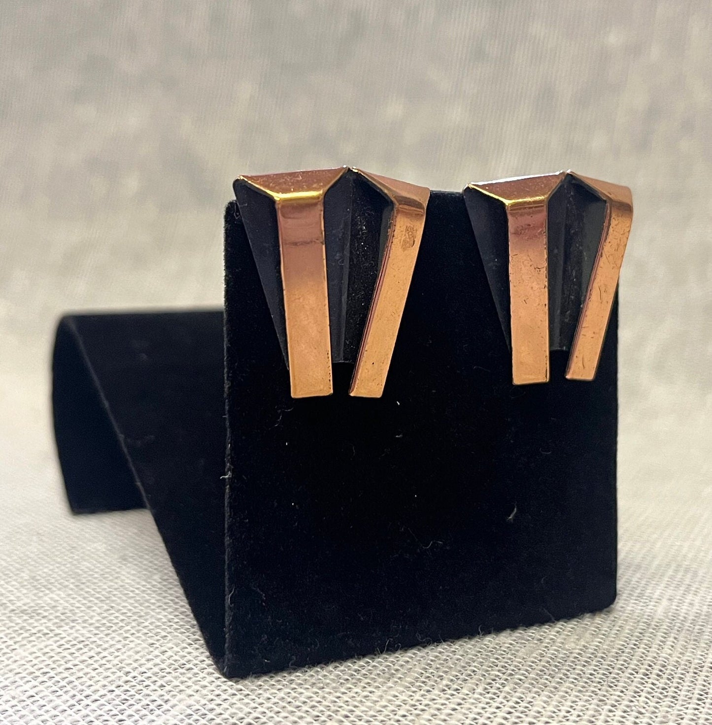 Renoir Copper Clip-On Earrings - Mid Century Modern Vintage