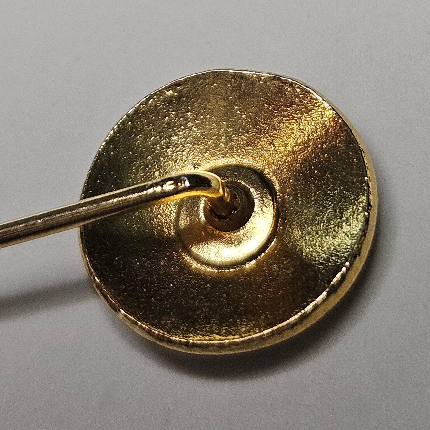 Cloisonne Rose Stick Pin With Dark Purple Background - Scarf Stick Pin - Cloisonné Rose Hat Pin - Decorate Sweater with Rose Pin