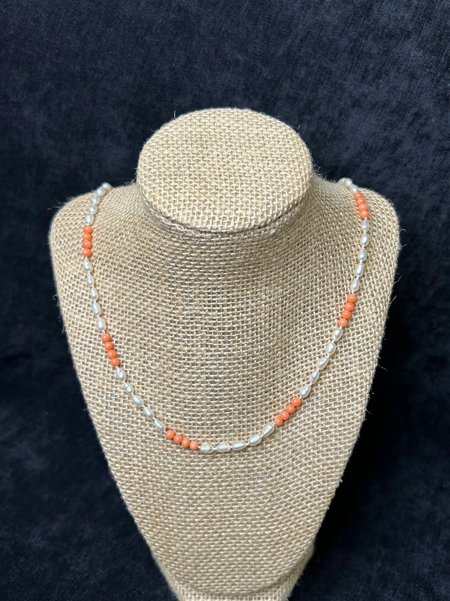 Coral and Freshwater Pearl Necklace