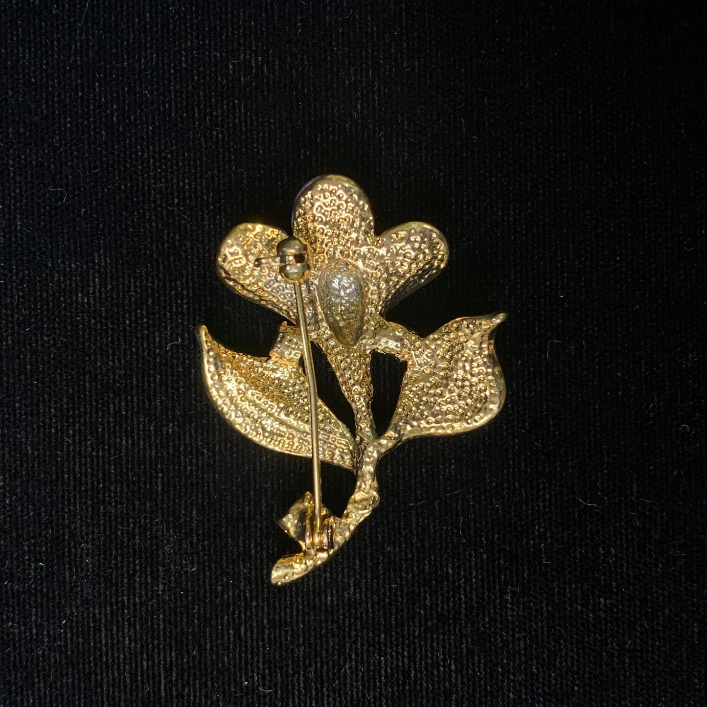 Purple and Green Enamel Pin With 4 Very Sparkly Australian Rhinestones