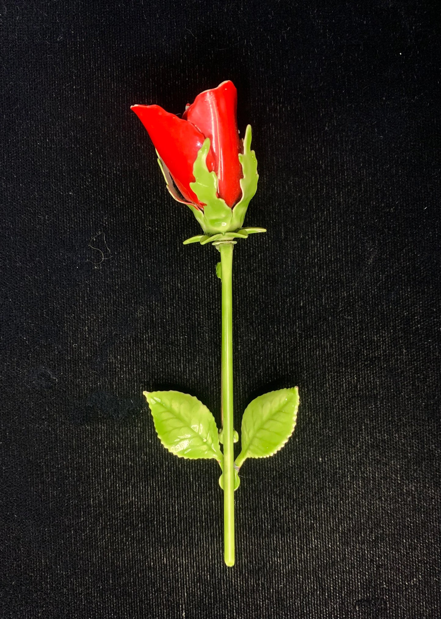 Vibrant Enamel Rose Brooch - Perfect Gift of Love