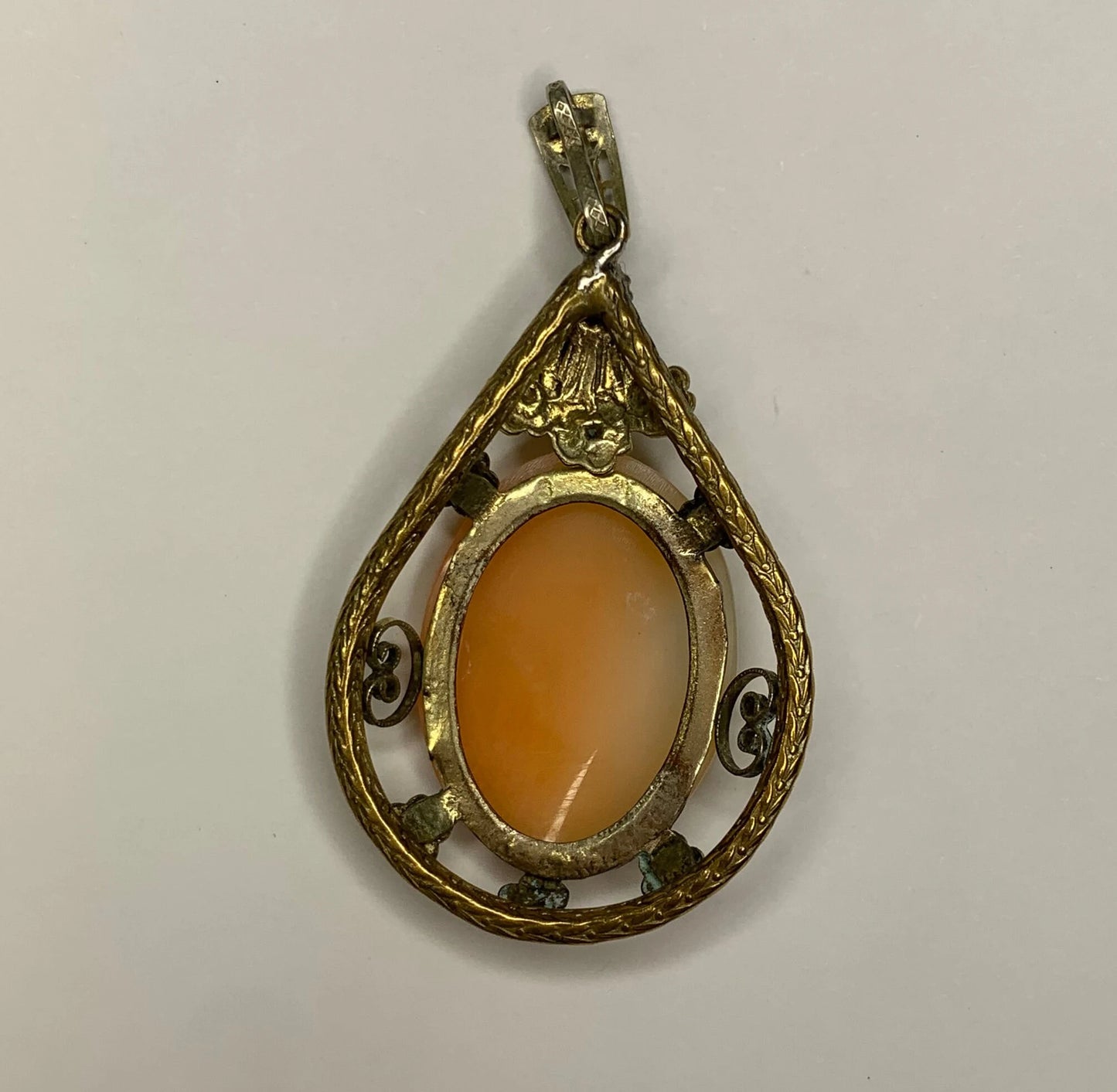Authentic Italian Cameo - Tear Drop Pendant