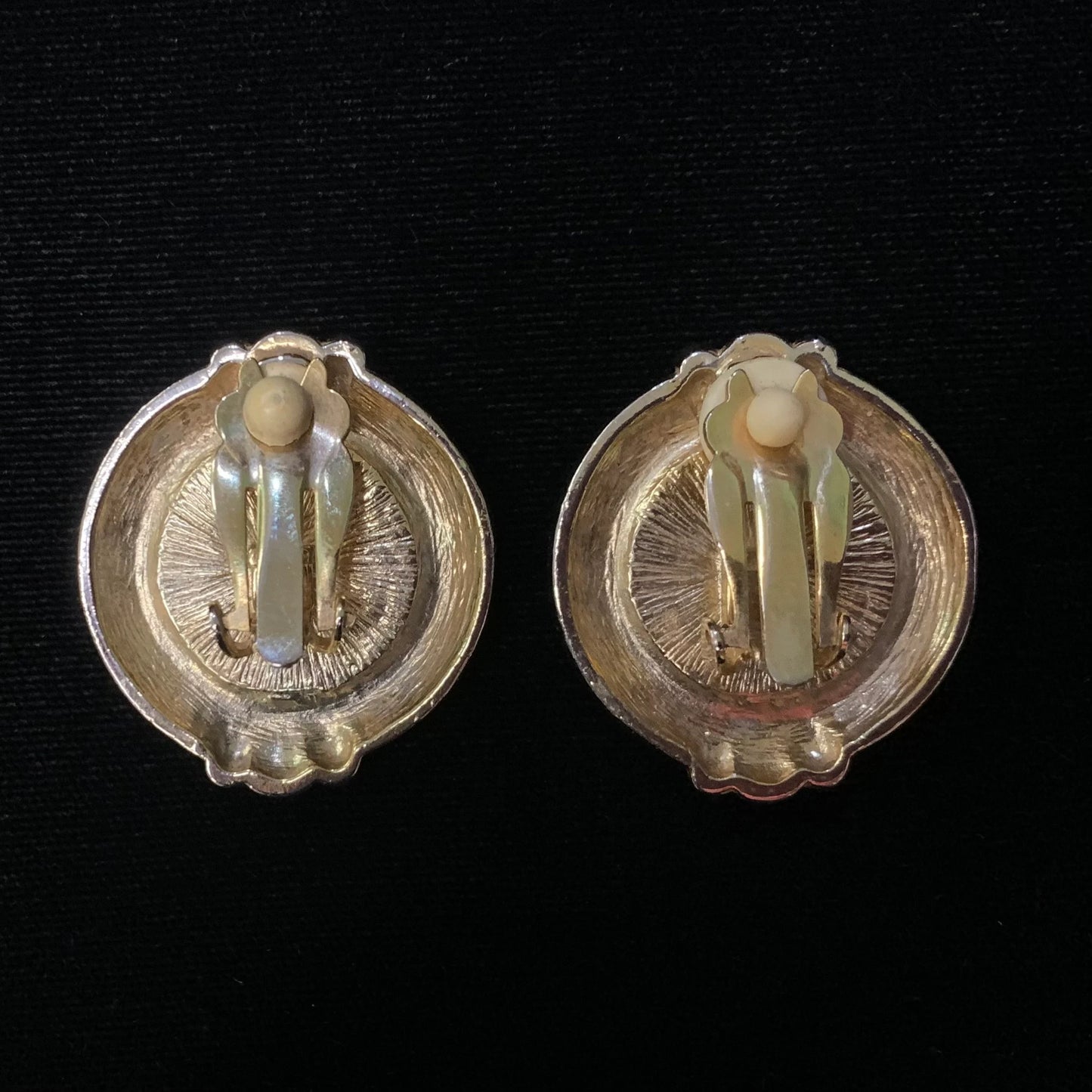 Queen Elizabeth II Coin in Gold and Black Enamel Surround, Elegant Clip-On Earrings - Ear rings for a Queen - British Coin