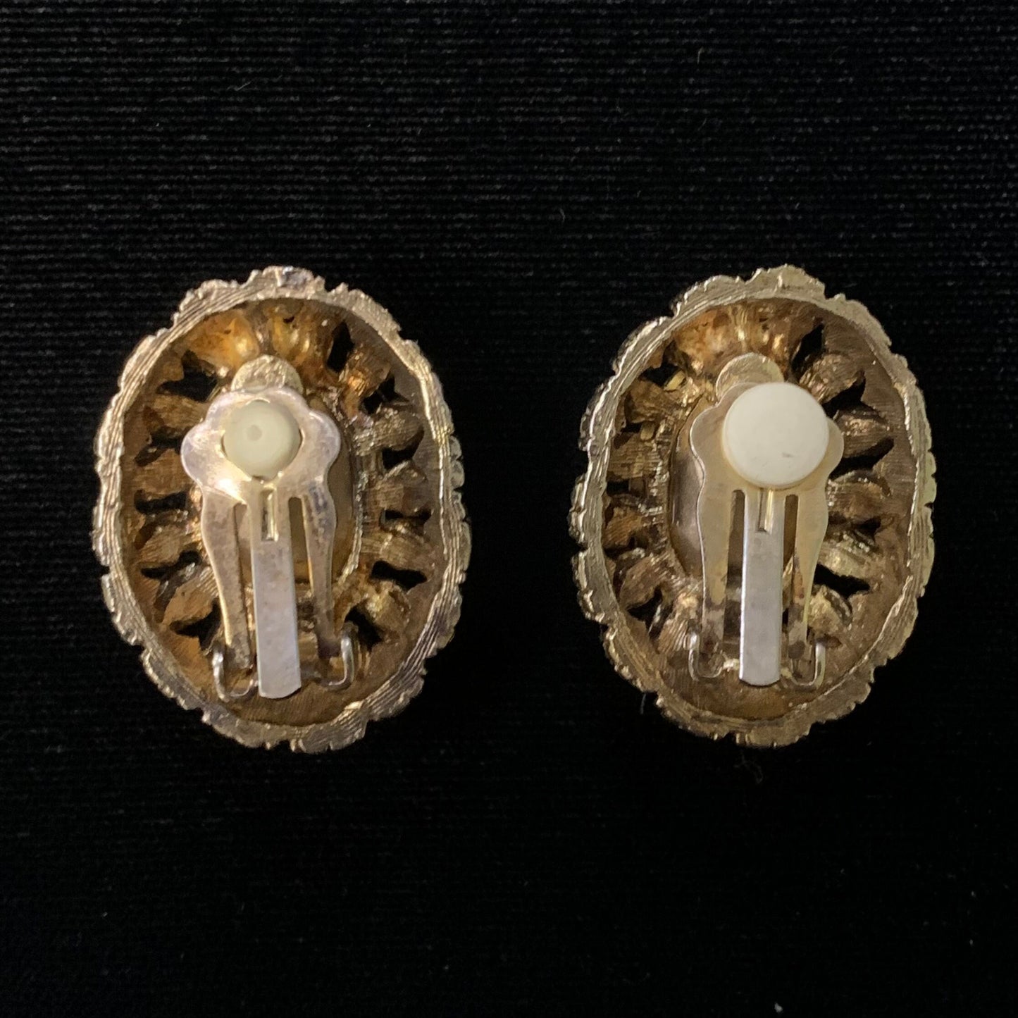 Large Crystals surrounded by 16 Small Crystals - Crystal Clippon Earrings in Gold-Toned Settings -Bride's Jewelry -Bridal Perfect Clipons