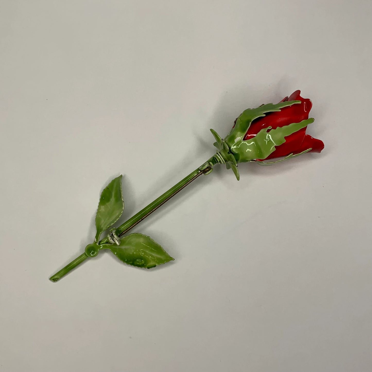 Vibrant Enamel Rose Brooch - Perfect Gift of Love