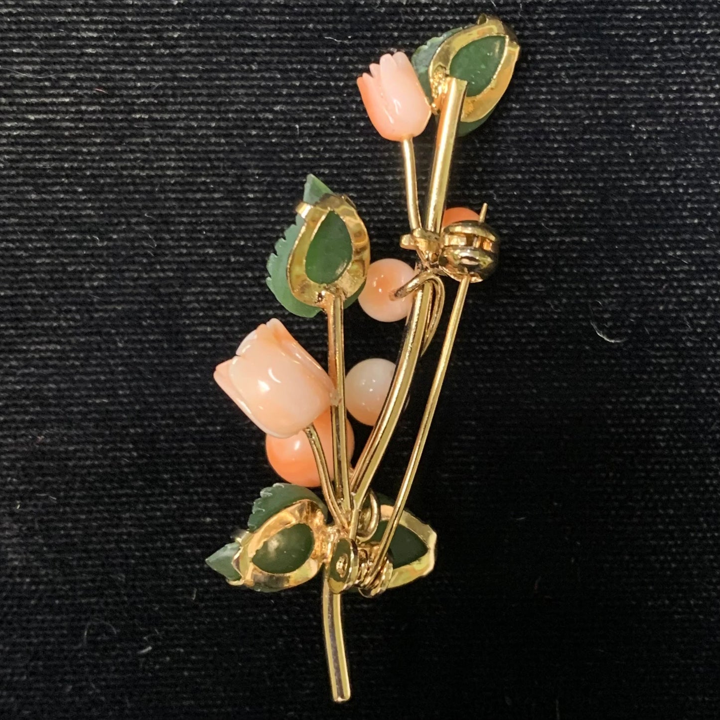 Dainty - Jade and Coral - Floral Pin