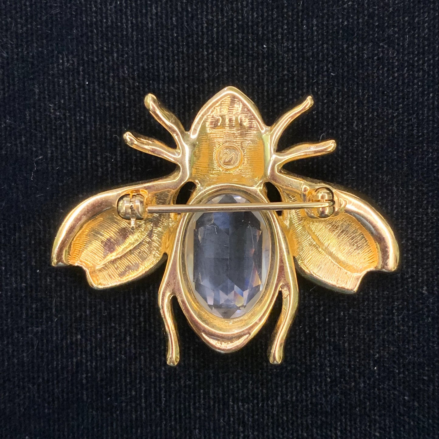 1990s Swarovski Brooch - Crystal and Gold-Tone Bee Brooch - Rhinestone Bee Pin - Austrian Crystal Bee Brooch