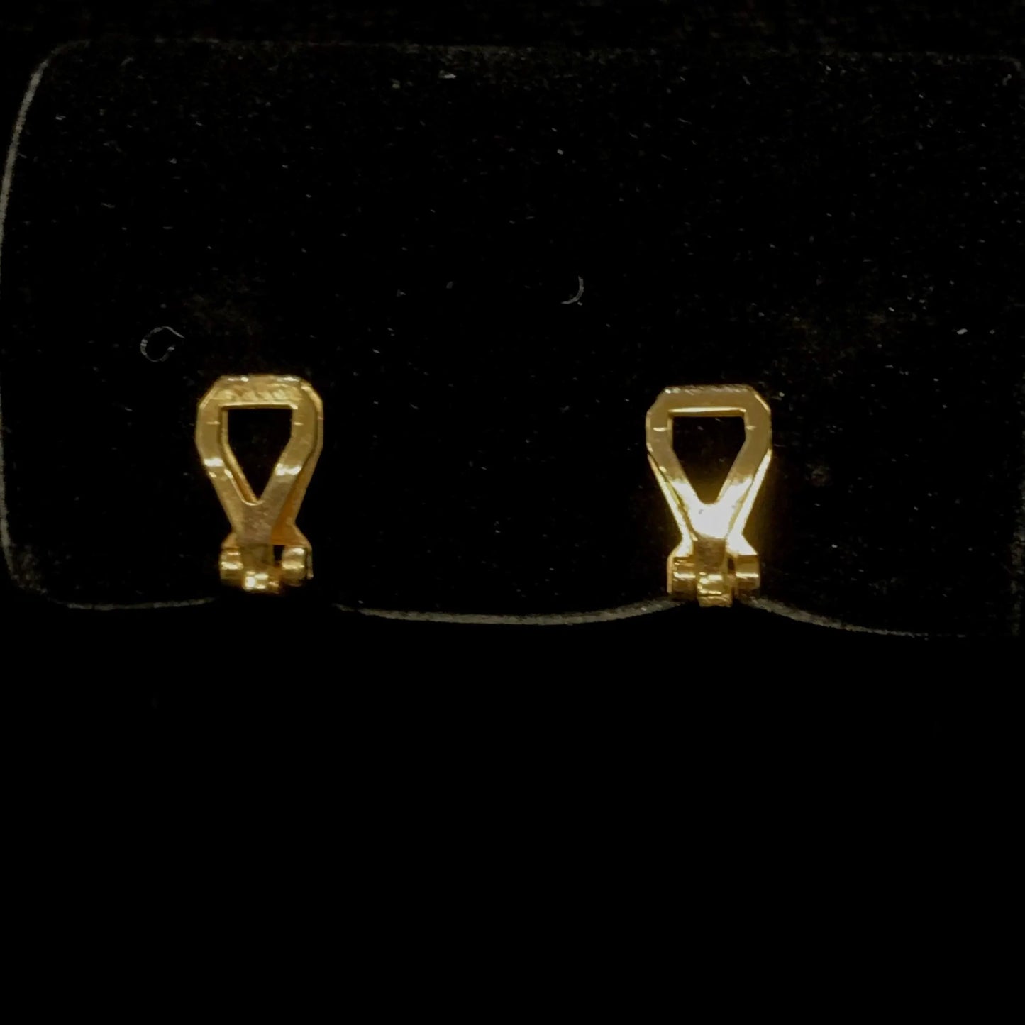 Gold-Tone Clip-On Earrings with Small Faux Pearl Centers