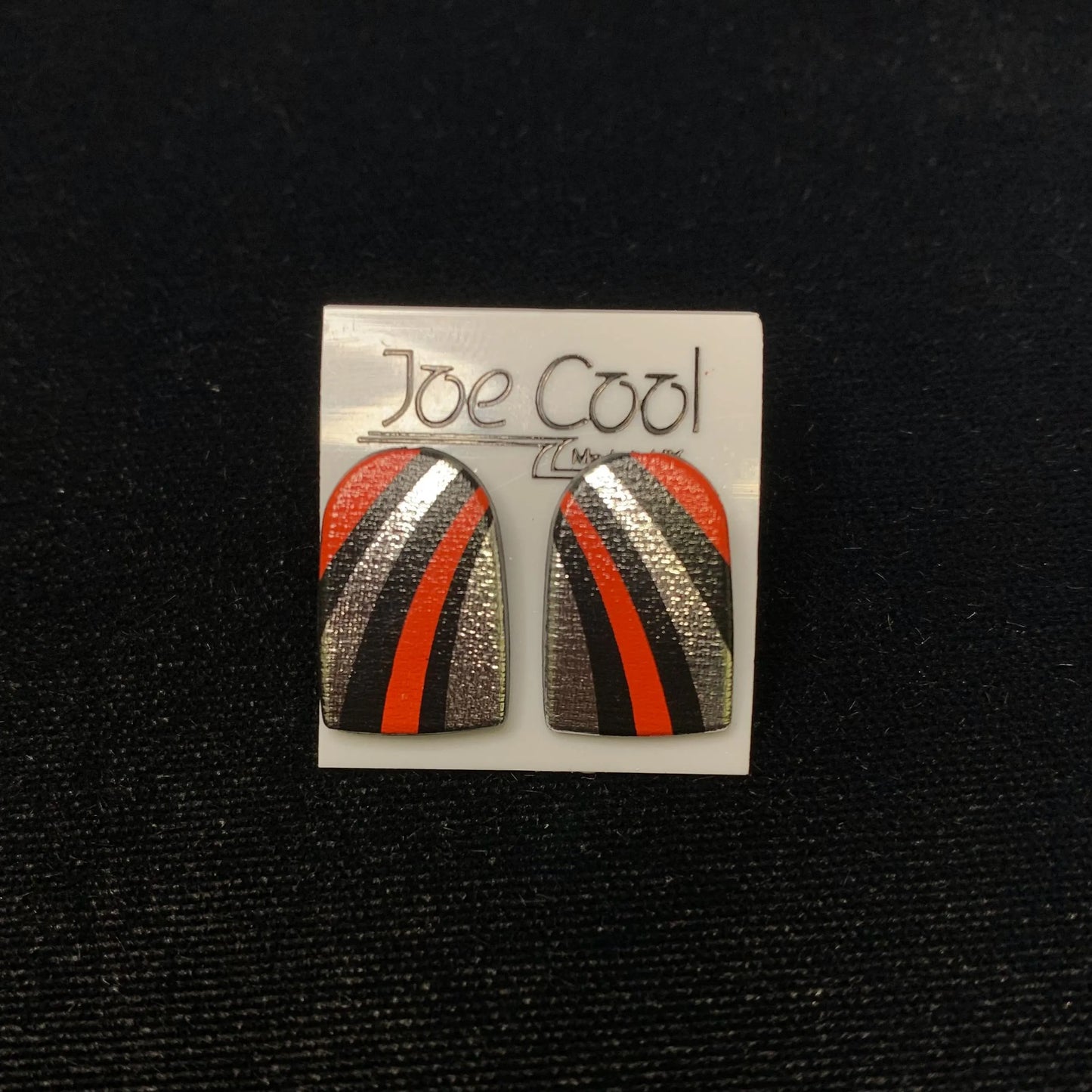 Joe Cool Earrings - Black, Gold, Red - Collectible Earrings