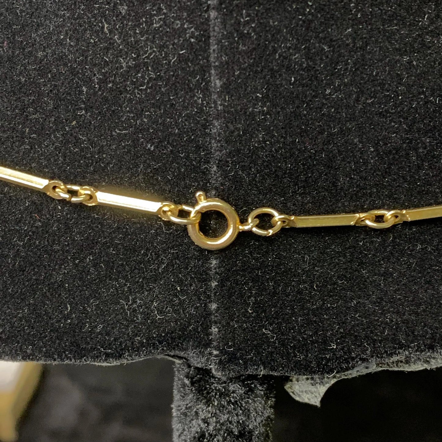 Gold-Tone Necklace with Light Blue Crystals