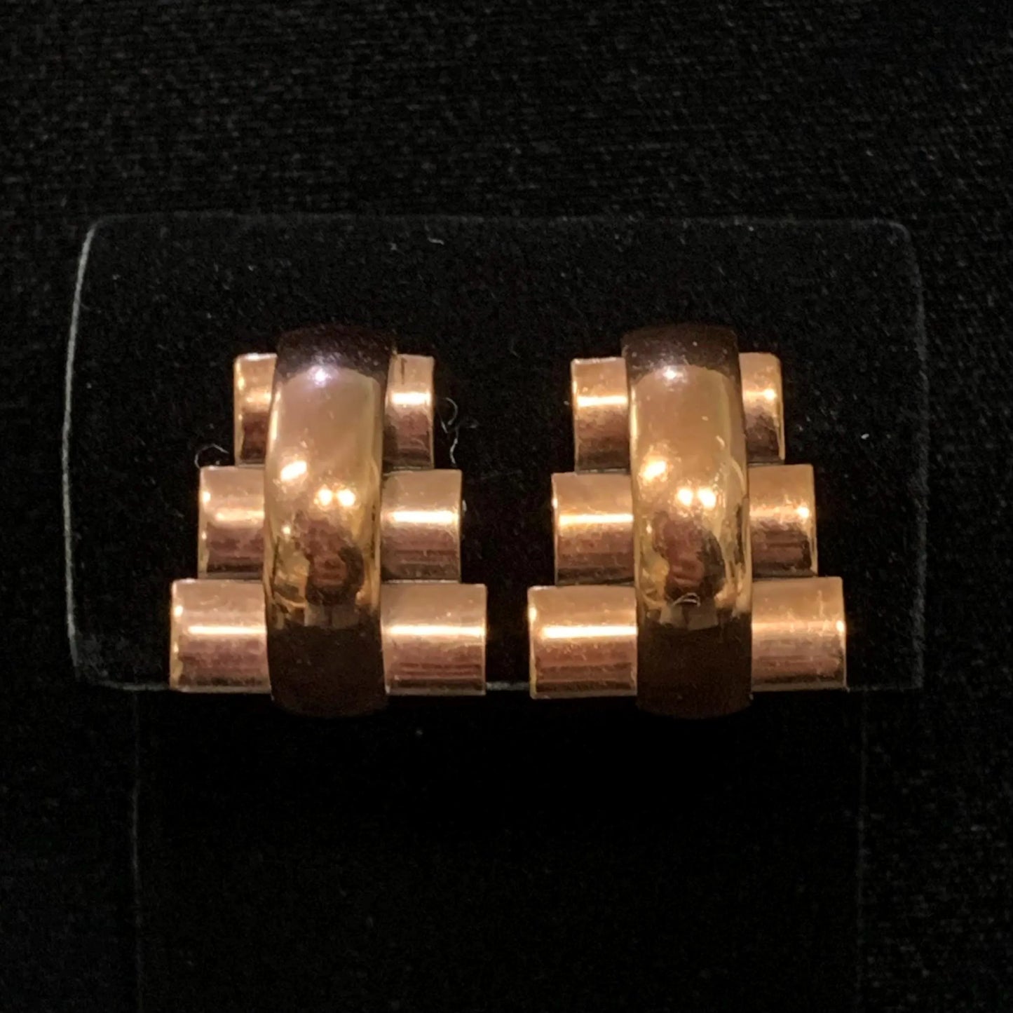 Renoir Earrings - Solid Copper Mid-Century Modern Clip-On Earrings- Collectible Renoir Jewelry