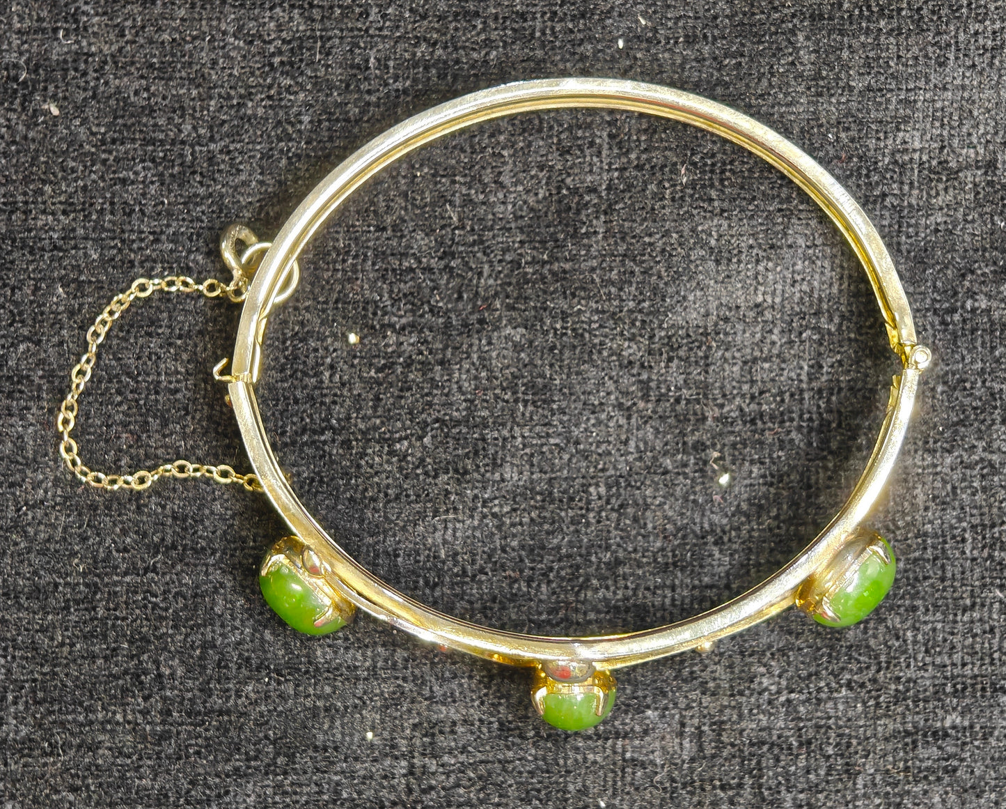 Sorento Jade and Sterling Filigree Bangle Bracelet - Vintage Sorento (Z)