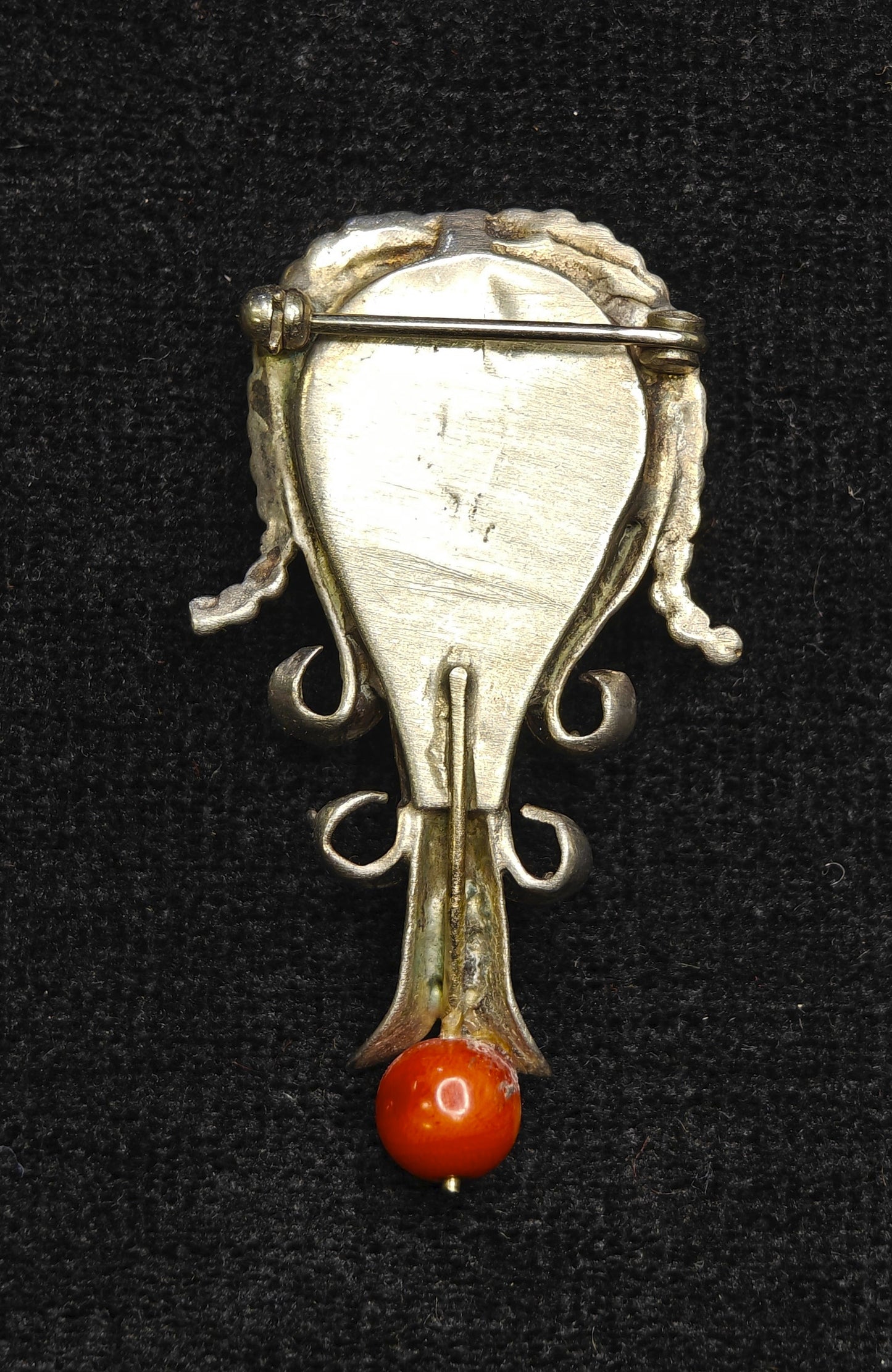 Silver Turquoise Dripping Bloom Brooch