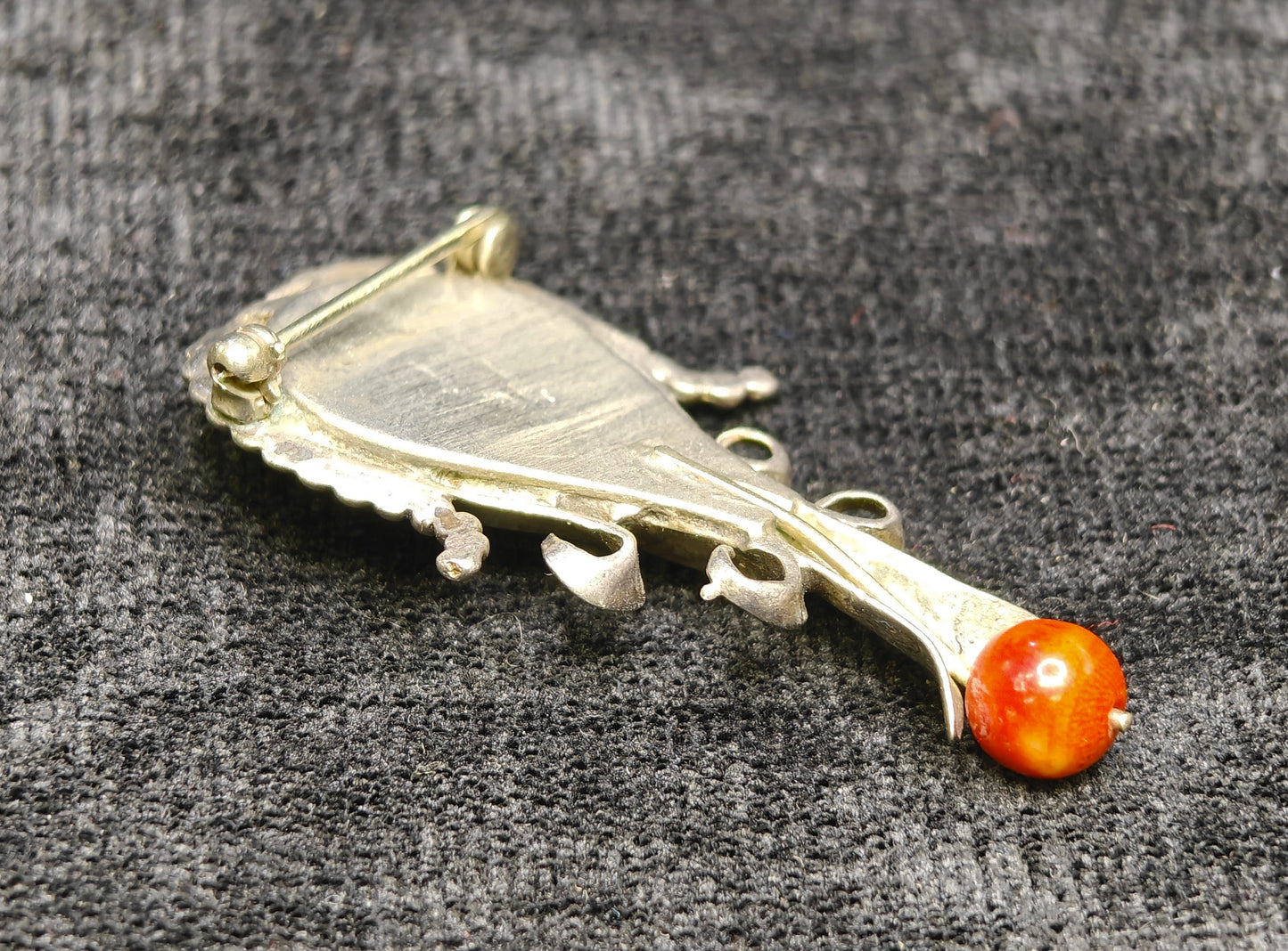 Silver Turquoise Dripping Bloom Brooch