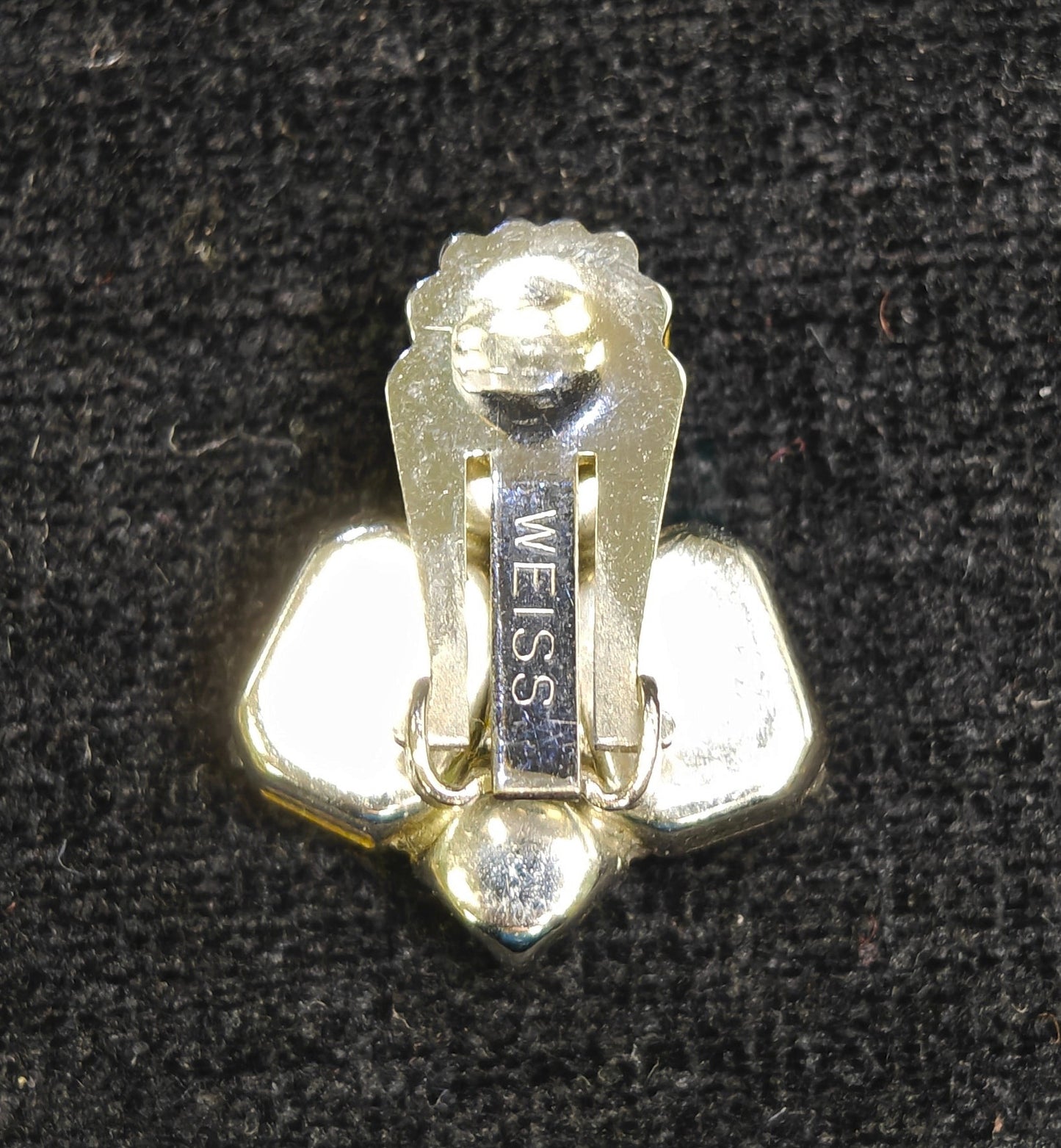 Weiss Rhinestone Clip-On Earrings - Vintage Jewelry (Z)