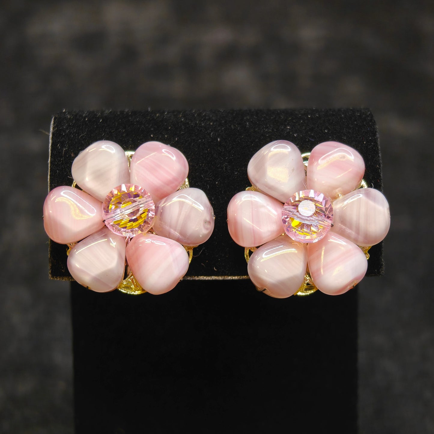 Hobé Flower Clip-On Earrings