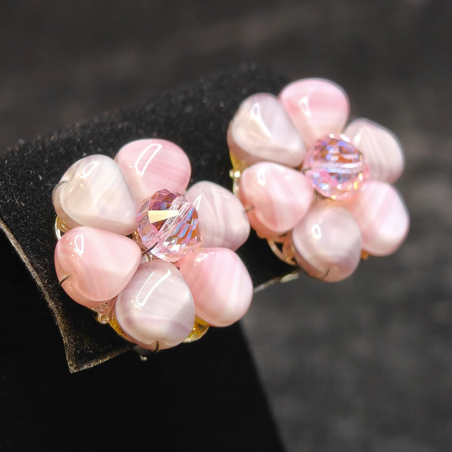 Hobé Flower Clip-On Earrings