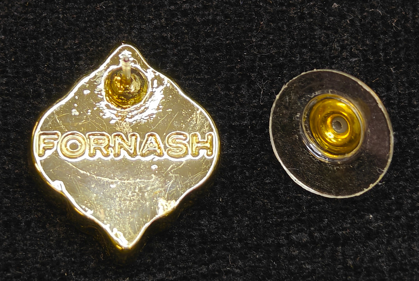 Faux Amber Stud Earrings
