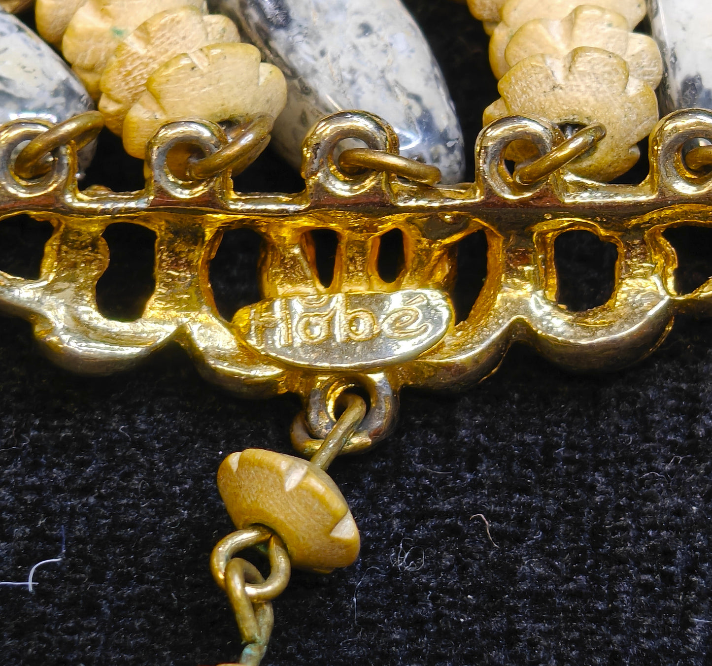 HOBE' - 5 Strand Beaded Necklace - Vintage 1970s Great Retro Jewelry