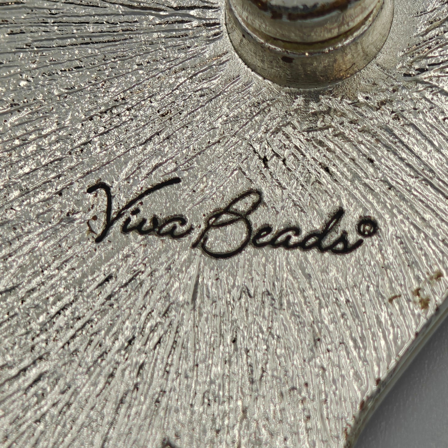Viva Beads Jewelry - Polymer Clay Double Heart Pendant - Vintage