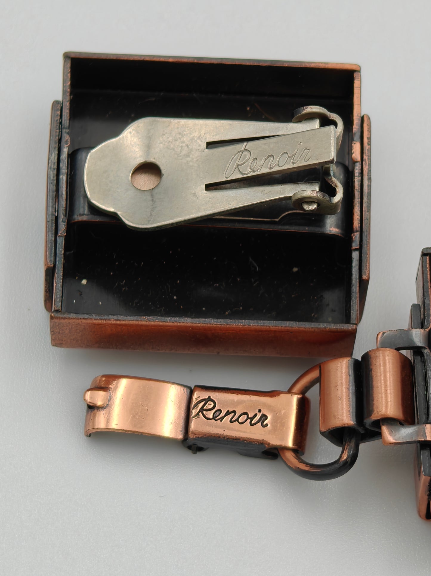 Renoir Geometric Copper Bracelet and Earrings - Renoir Copper Jewelry Set