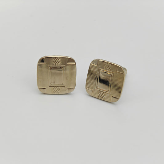 Gold Plated Art Deco Style Cuff Links - Cuff Links for the Man in the Know