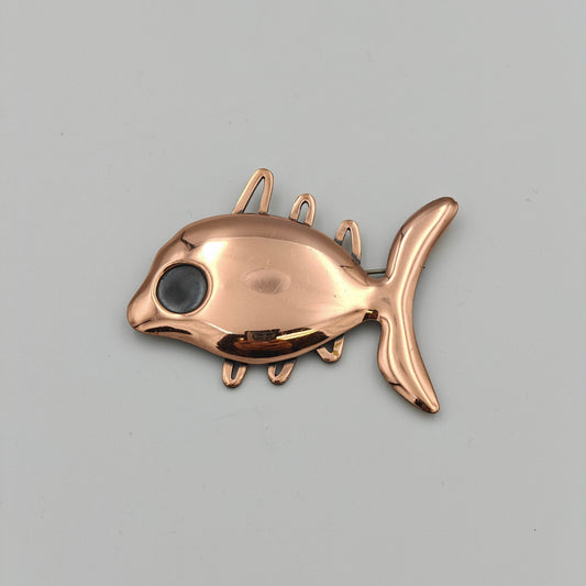 Vintage 1950s Renoir Copper Fish Brooch - Great Mid Century Modern Fish Pin