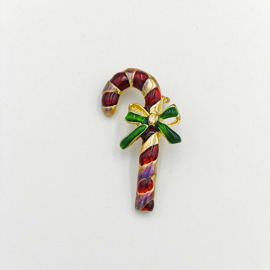 Candy Cane Christmas Brooch / Pin