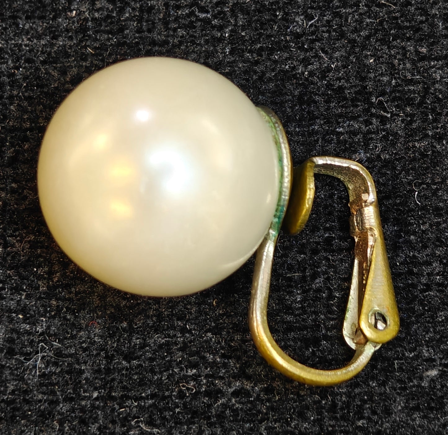 Large Cultured Pearl Clip-On Earrings - Vintage Pearl Jewelry