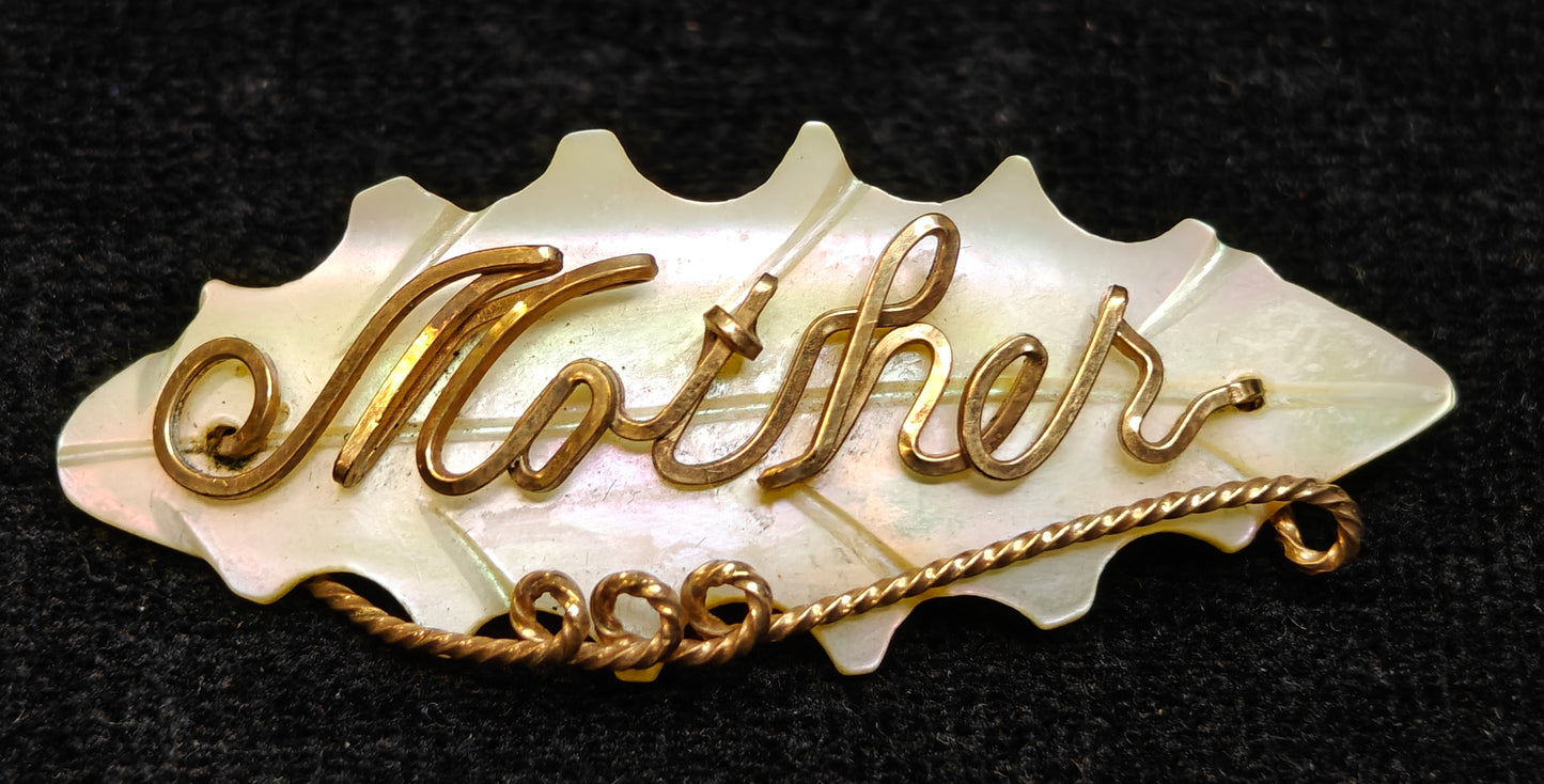 Mother of Pearl Pin - Mother's Day Brooch - New Mother Gift