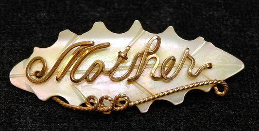 Mother of Pearl Pin - Mother's Day Brooch - New Mother Gift
