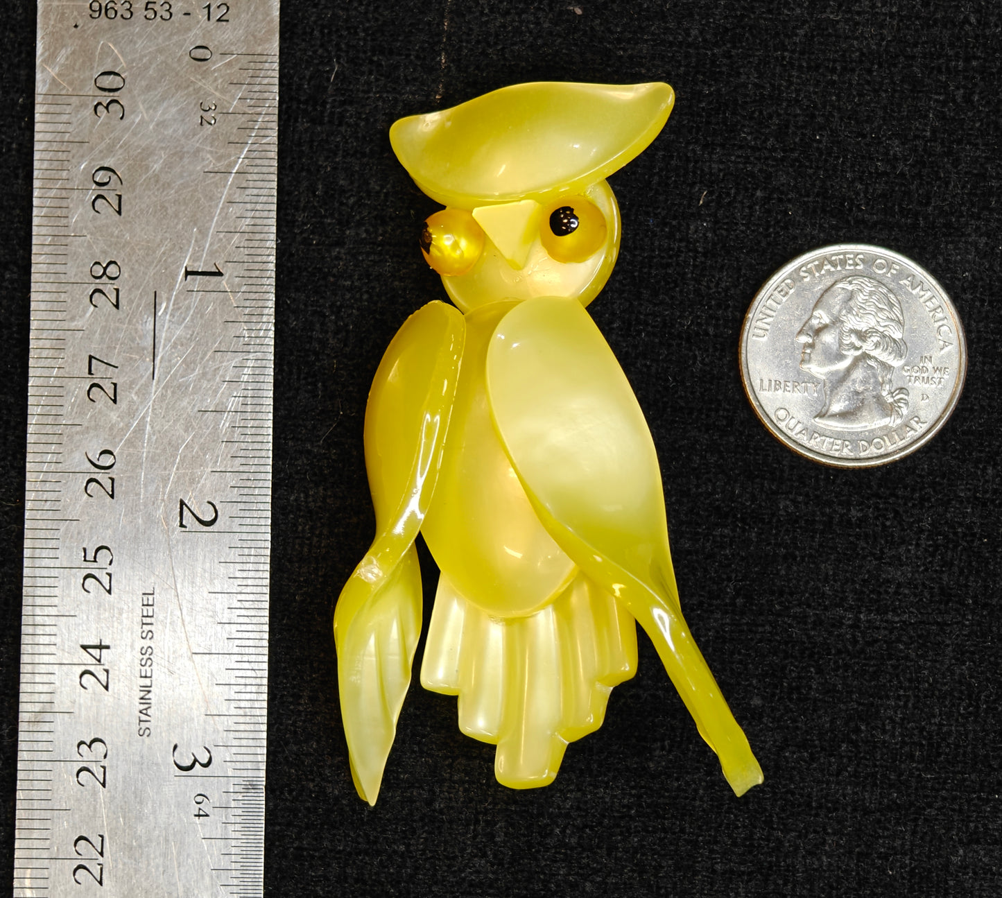 Lucite Owl Brooch/Pin