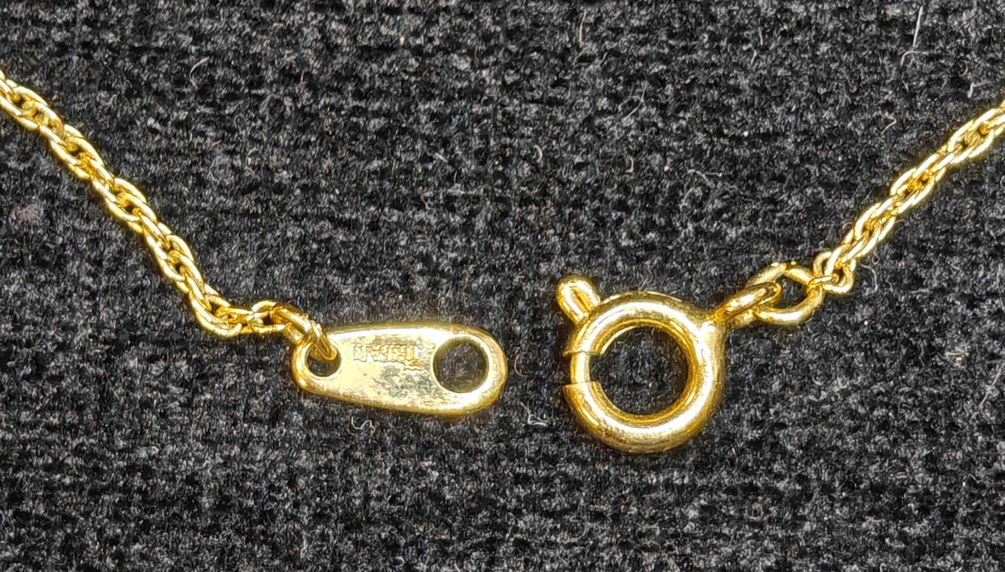 Trifari Heart with Leaf and Pearl Necklace - 1950 - 60s Trifari Necklace - Trifari Pearls in a Heart - Marked Trifai on Chain