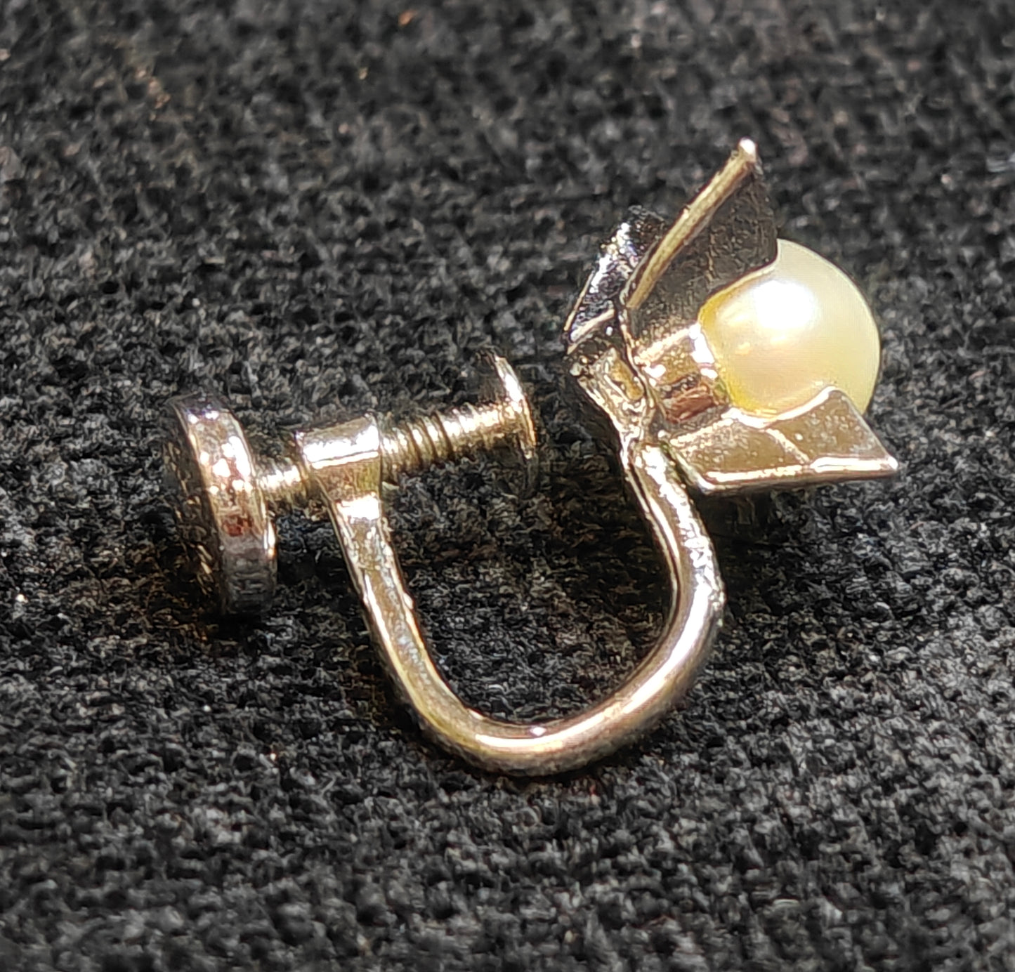Cultured Pearl Sterling Silver Star Earrings