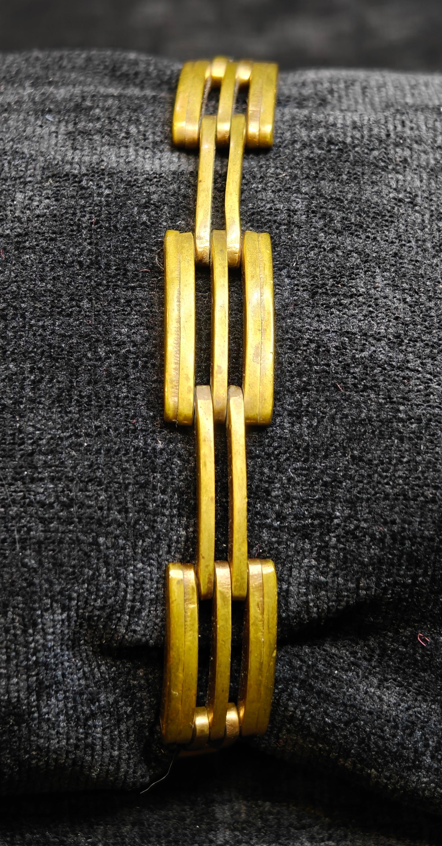 Brass Open Link Bracelet - Vintage 1960s Era Jewelry