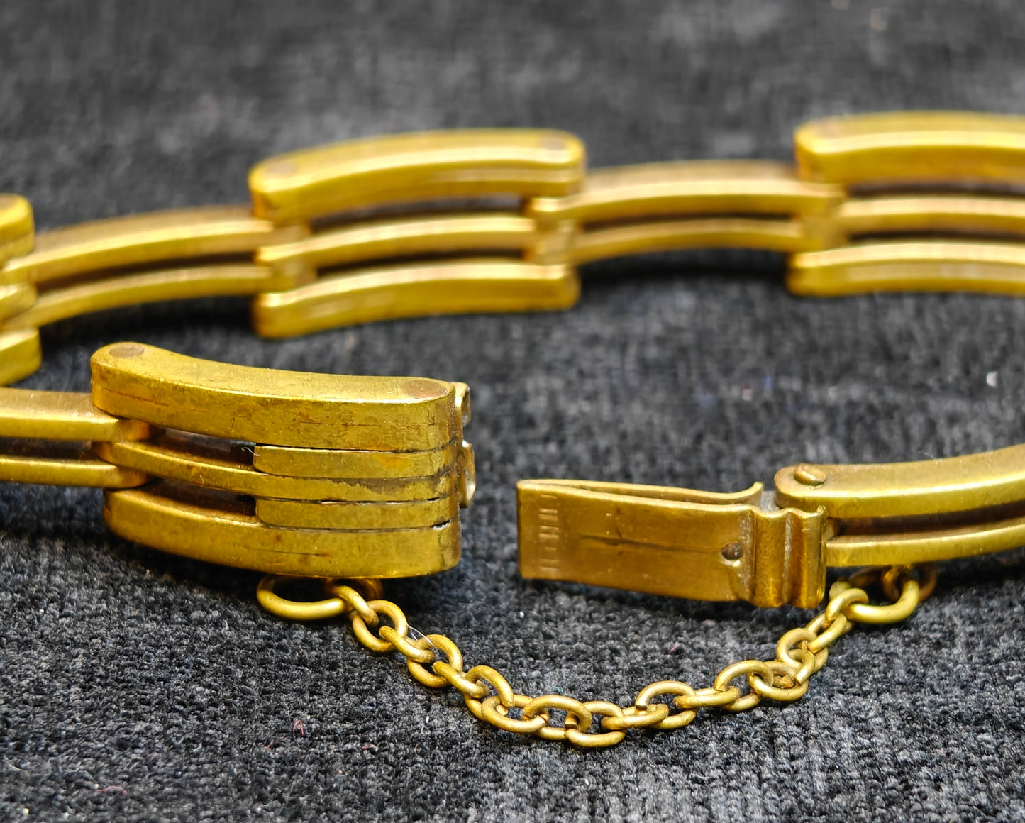 Brass Open Link Bracelet - Vintage 1960s Era Jewelry