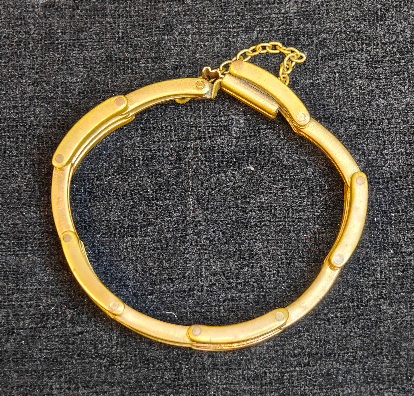 Brass Open Link Bracelet - Vintage 1960s Era Jewelry