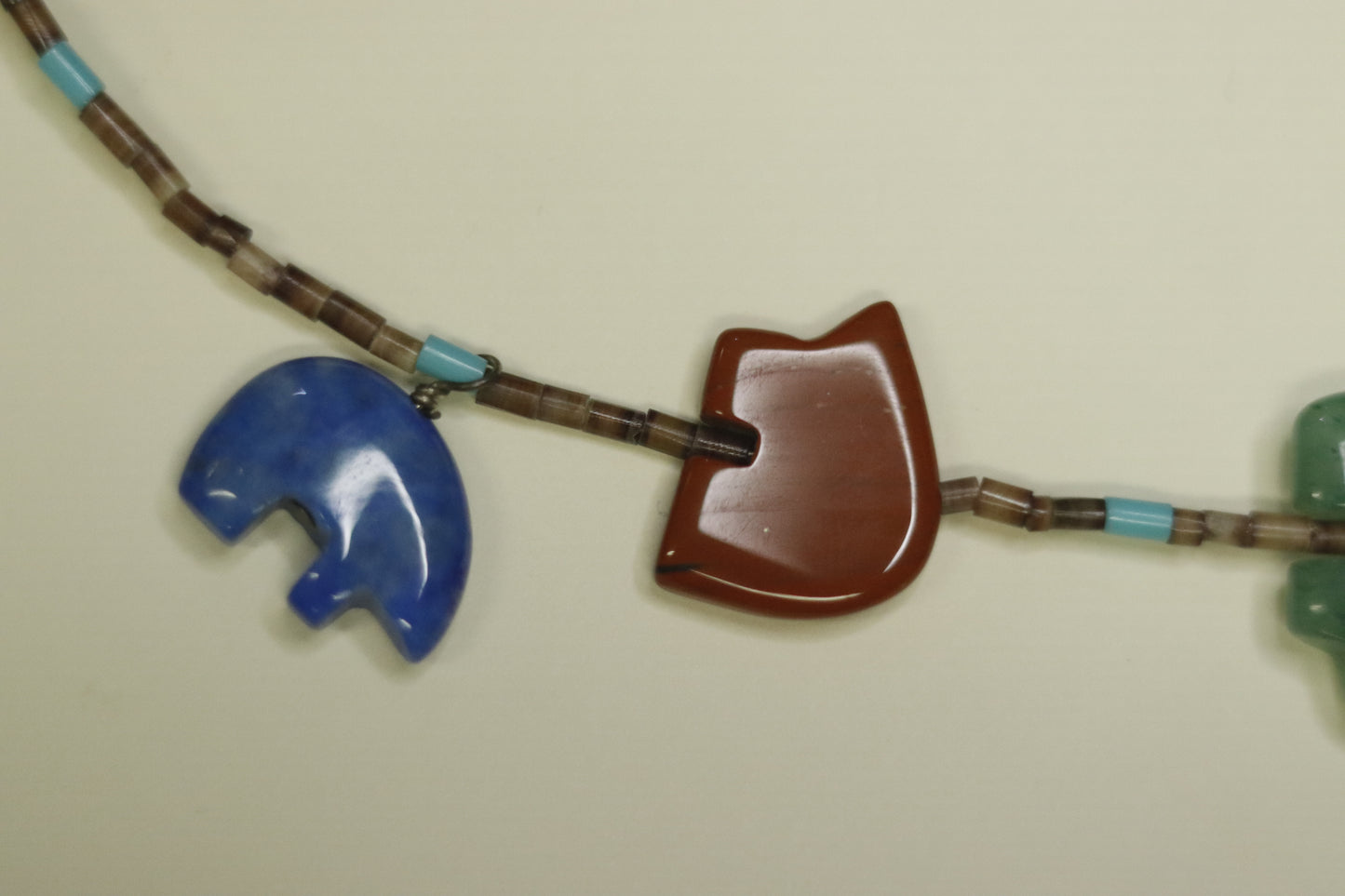 Zuni Tribe Bear Pendants Necklace- Vintage Trade Jewelry