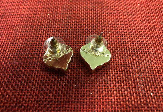 Faux Amber Stud Earrings