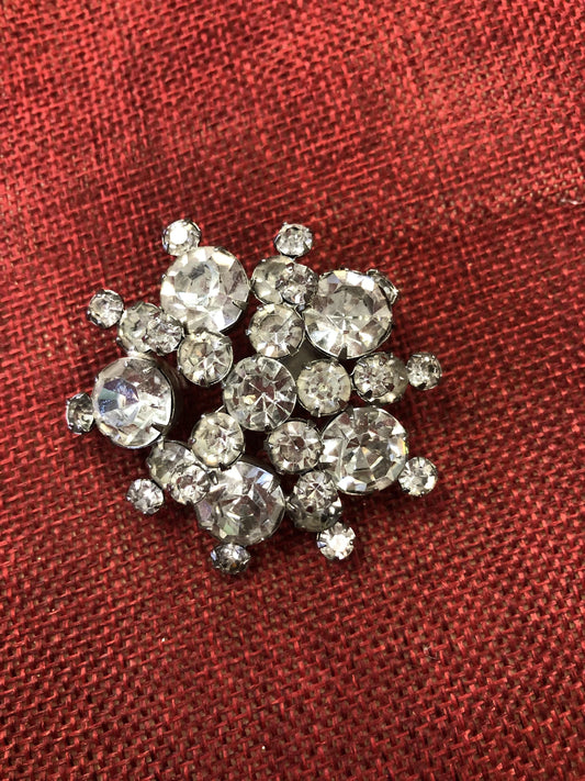 Crystal Star Mid-Century Brooch/Pin