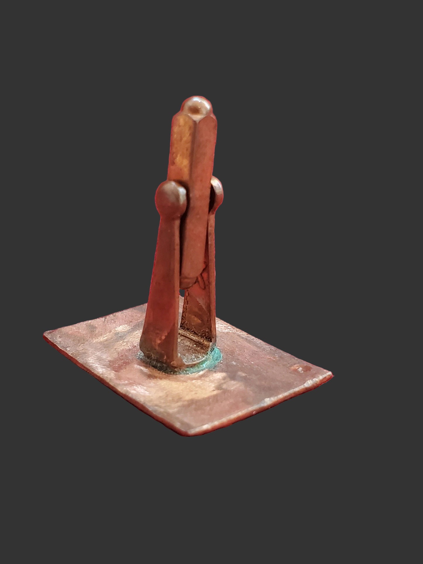 Pink Car Copper and Porcelain Enamel Cufflinks - Mid Century Modern