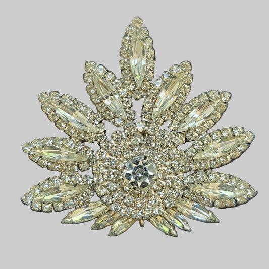 Sunburst Crystal Pin/Brooch