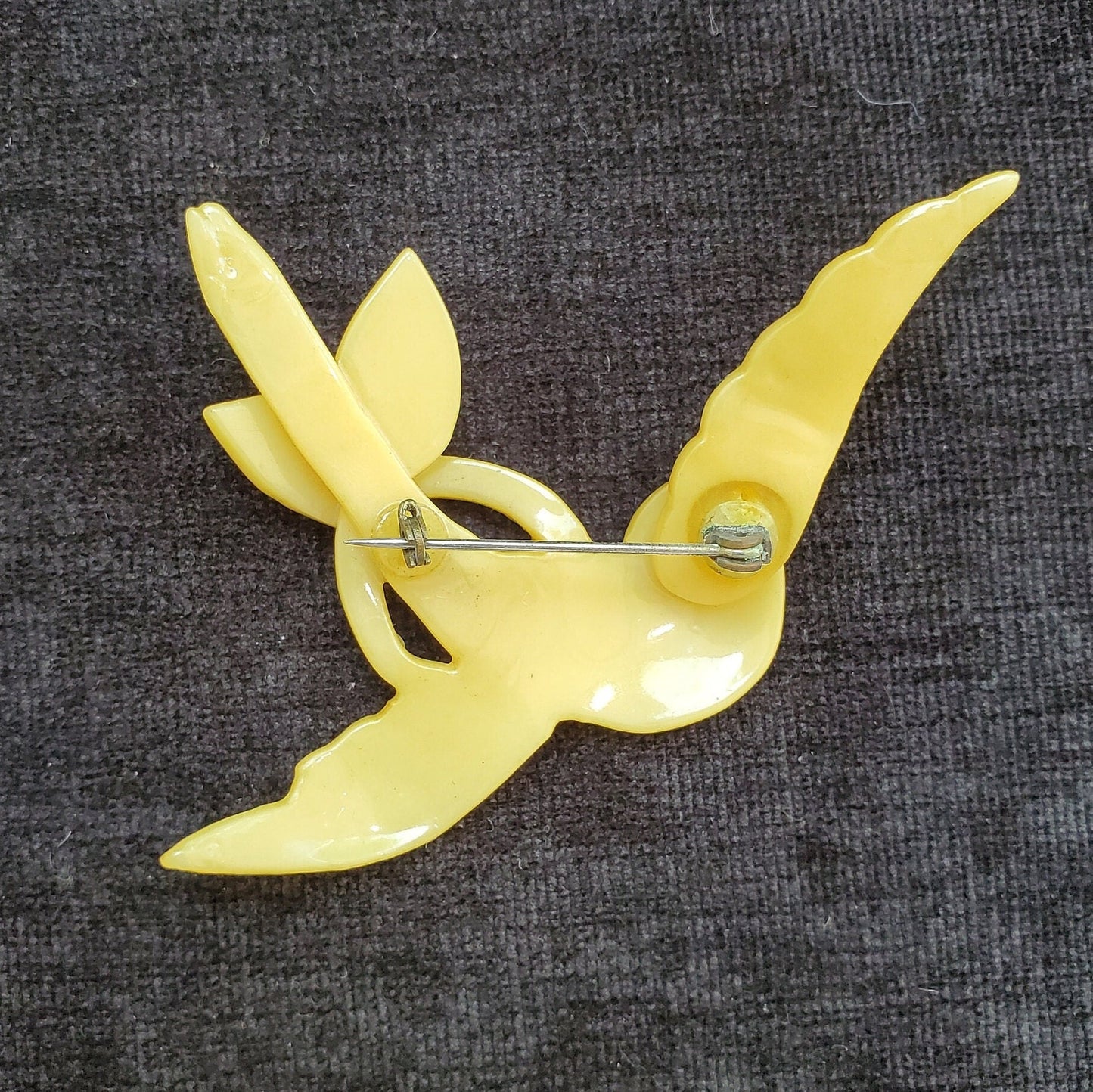 Celluloid and Crystal "Happy Bird" Pin/Brooch