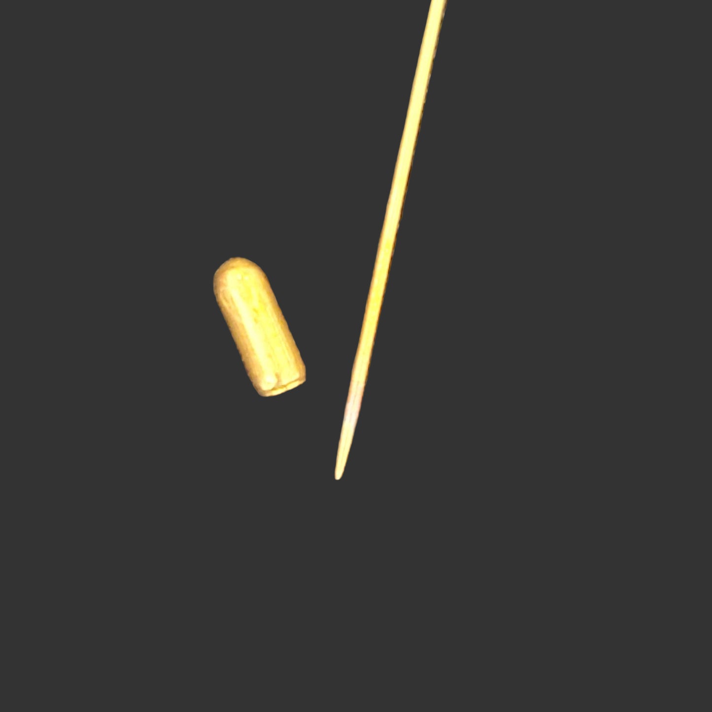 Swirl Faux Pearl Tops a Gold Tone Stick Pin or Hat Pin