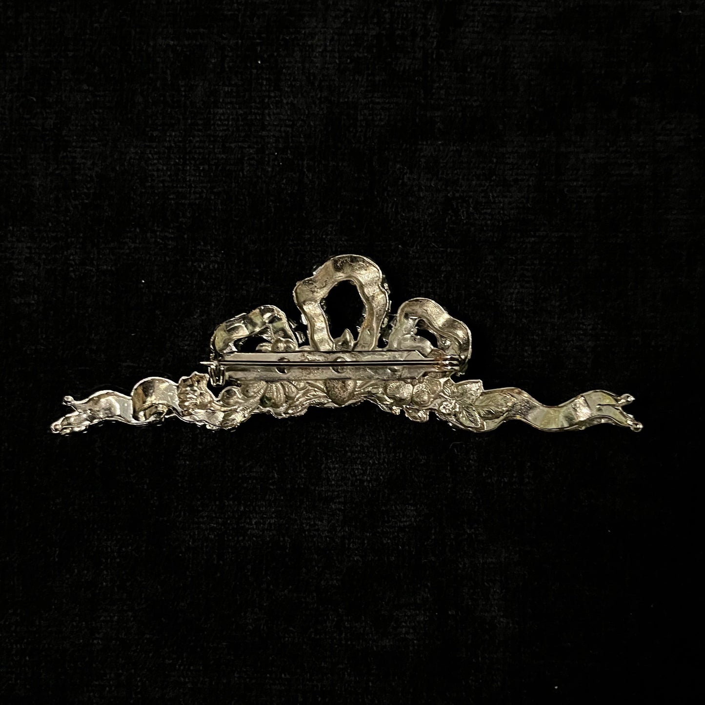 Austrian Crystal and Pearl Tiara Pin/Brooch - Wedding/Prom