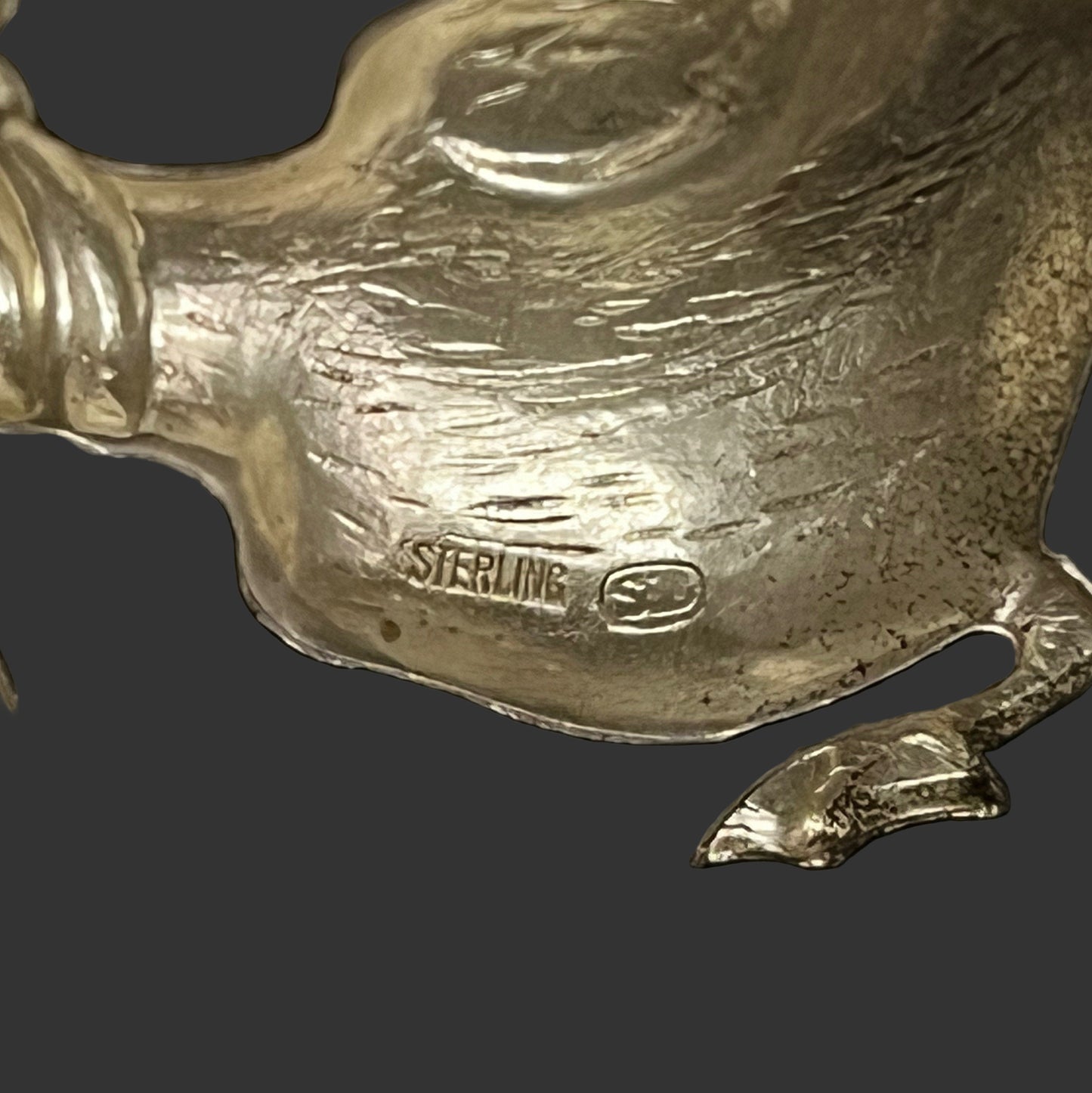 Sweet Duckling with Bonnet .925 Silver Brooch, Silverman Corp.