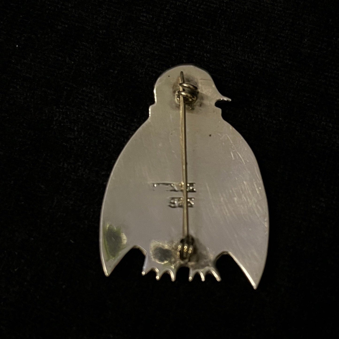 Taxco Sterling Silver Shell Penguin Pin/Brooch - 925 Silver Mexico