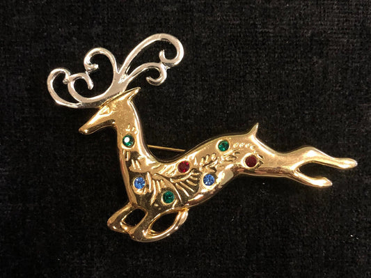 Christmas Vintage Reindeer Broach