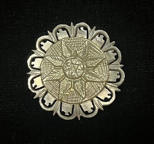 Snowflake Brooch/Pin Mother of Pearl - Jewelry Made From Nature
