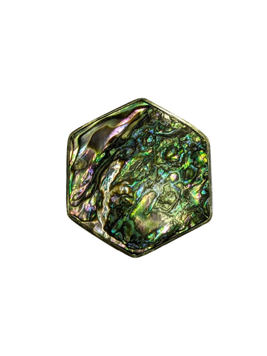 925 Silver and Abalone Shell Earrings and Pendant Set - Vintage